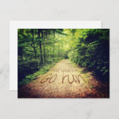 Carte Postale Trouvez-vous Go Run Inspirational Runners Citation (Devant / Derrière)