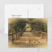 Carte Postale Trouvez-vous Go Run Park Jogger Motivational (Devant / Derrière)