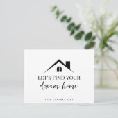 Carte Postale Trouvons votre rêve Maison Immo (Debout devant)