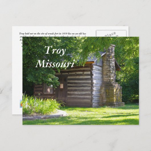 Carte Postale Troy 076, Troy Missouri (Devant / Derrière)