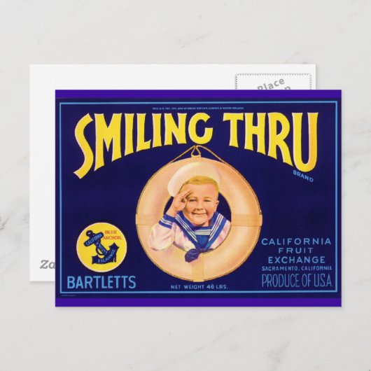 Carte Postale Tru souriant (Devant / Derrière)