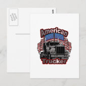 Carte Postale Trucker américain (Devant / Derrière)