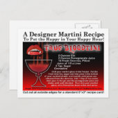Carte postale True Bloodtini Halloween Martini Rec (Devant / Derrière)
