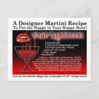 Carte postale True Bloodtini Halloween Martini Rec