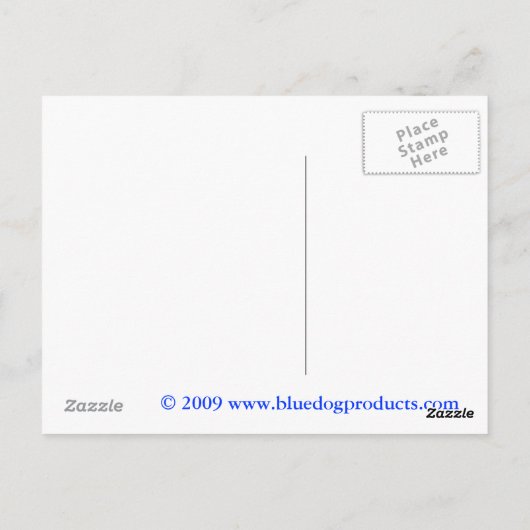 Carte postale True Blue Dog Democrat (Dos)