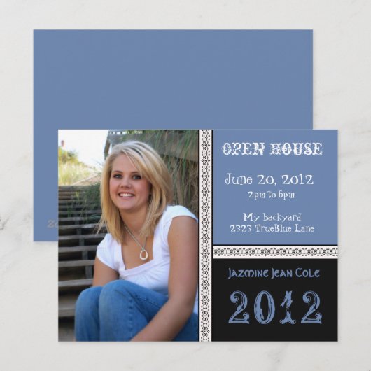 Carte postale True blue Open House (Devant / Derrière)