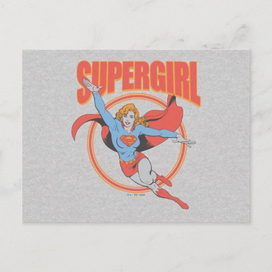 Carte Postale True Vintage Supergirl Flying Graphic (Devant)