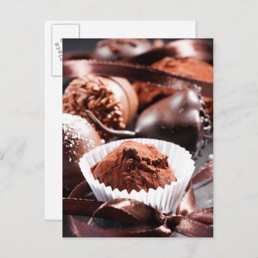 Carte Postale Truffes au chocolat (Devant / Derrière)