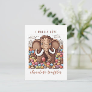 Carte Postale truffes en chocolat mammouth laineux
