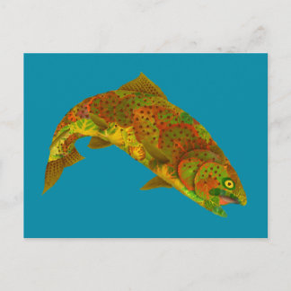 Carte Postale Truite arc-en-ciel feuille Aspen 6