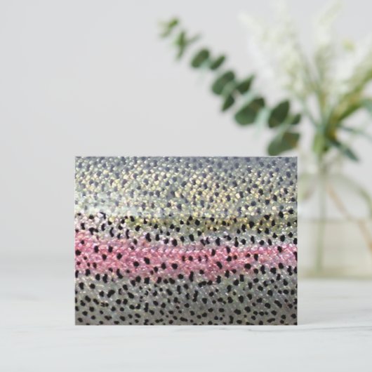 Carte Postale Truite arc-en-ciel par PatternWear© (Debout devant)