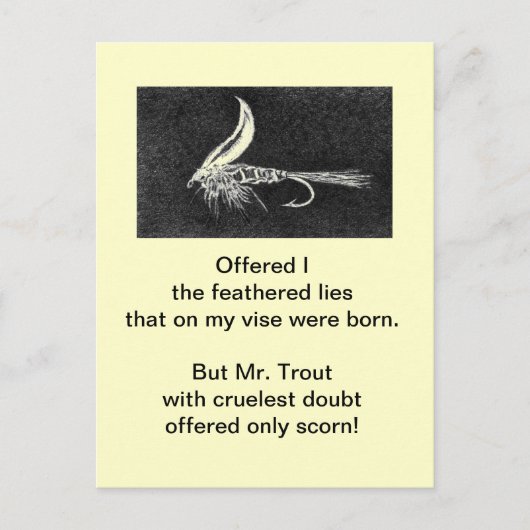 Carte postale "Truite brute" (Devant)