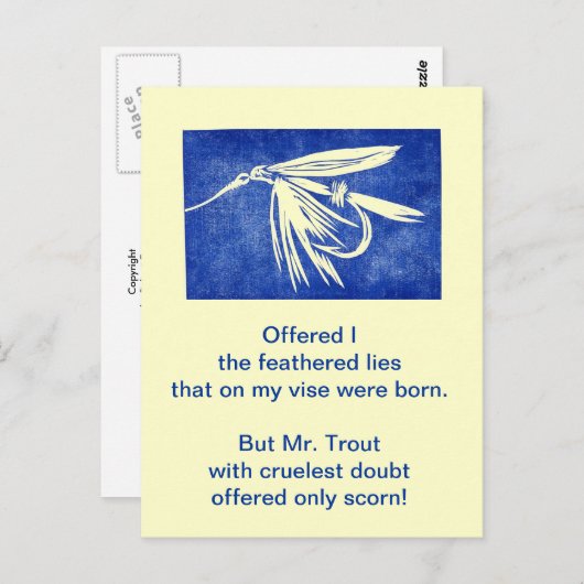 Carte postale Truite brute (Devant / Derrière)