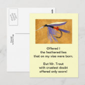 Carte postale "Truite brute" "Train de marchandise (Devant / Derrière)