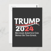 Carte Postale trump 2024 (Devant / Derrière)