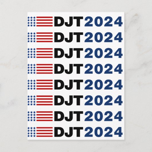 Carte Postale Trump 2024 DJT (Devant)