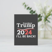 CARTE POSTALE TRUMP 2024 - JE REVIENDRAI ! (Debout devant)