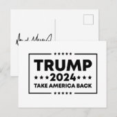 Carte Postale Trump 2024 : Trump et l'Amérique (Devant / Derrière)