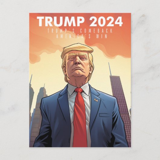 Carte Postale Trump 2024 - USA - Make America Great Again - Come (Devant)