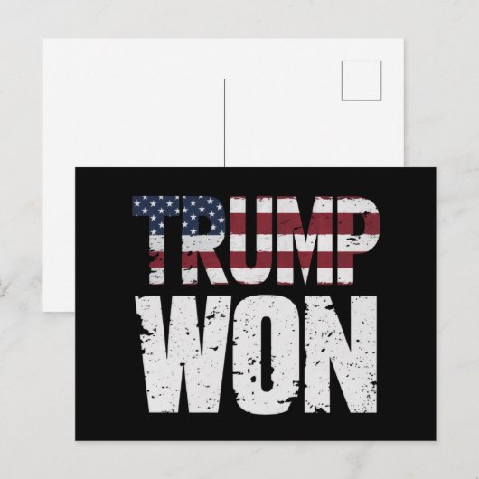 Carte Postale Trump a gagné la 47e élection présidentielle améri (Devant / Derrière)