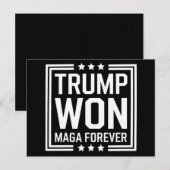 Carte Postale Trump a gagné la 47e élection présidentielle améri (Devant / Derrière)