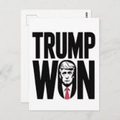 Carte Postale Trump a gagné Trump Vance Élection Président Disco (Devant / Derrière)