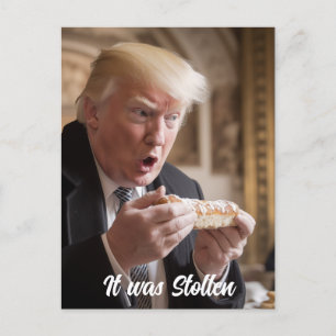 Carte Postale Trump admire son pain d'étalon
