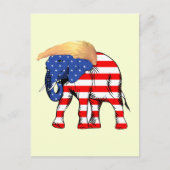 Carte Postale Trump Bad Hair Elephant Républicain, ZSSG (Devant)