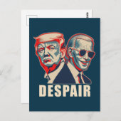 Carte Postale Trump Biden Despair 2024 (Devant / Derrière)