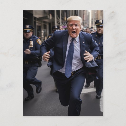 Carte Postale Trump Dirige La Police Drôle (Devant)