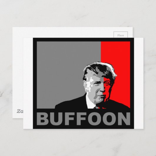 Carte Postale Trump/Drumpf : Buffon (Devant / Derrière)