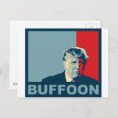 Carte Postale Trump/Drumpf : Buffon (couleurs de l'espoir) (Devant / Derrière)