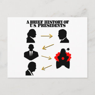 Carte Postale Trump en clown : Une brève histoire des présidents