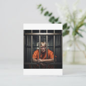 Carte Postale Trump en prison (Debout devant)