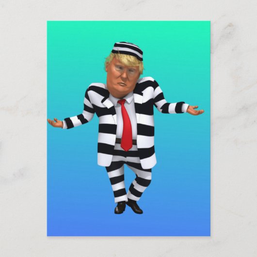 Carte Postale Trump en prison (Devant)