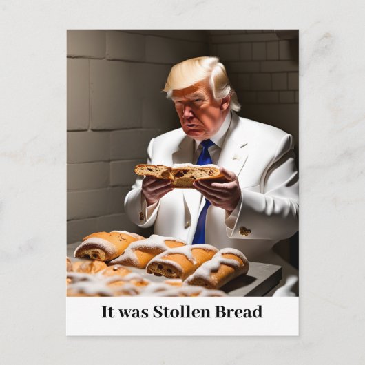 Carte Postale Trump en prison Pain Stollen Drôle (Devant)