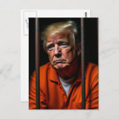 Carte Postale Trump est coupable en prison (Devant / Derrière)