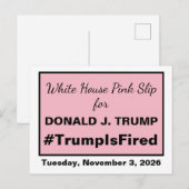 Carte Postale Trump est élu à la Maison Blanche pour 2026 (Devant / Derrière)