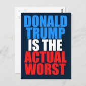 Carte Postale Trump est le pire (Devant / Derrière)
