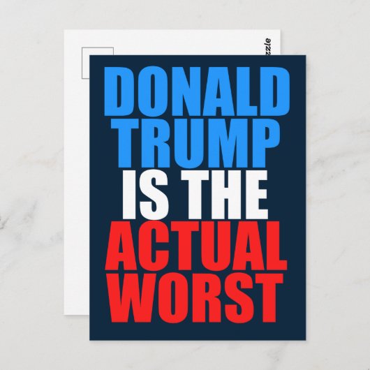 Carte Postale Trump est le pire (Devant / Derrière)