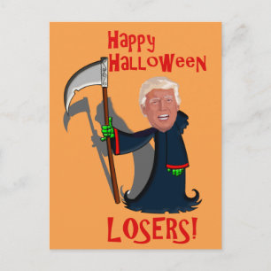 Carte Postale Trump et l'Halloween faussée