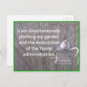 Carte Postale Trump et son jardin (Devant / Derrière)