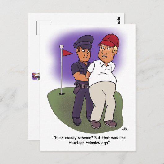 Carte postale Trump Felonies (Devant / Derrière)