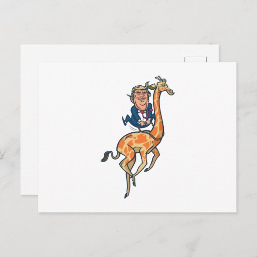 Carte Postale Trump Giraffe (Devant / Derrière)