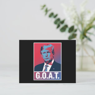 Carte Postale Trump GOAT Election 2024 Vintage républicain