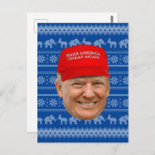 Carte Postale TRUMP MAGA Noël (Devant / Derrière)