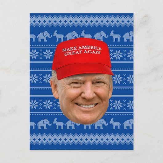 Carte Postale TRUMP MAGA Noël (Devant)