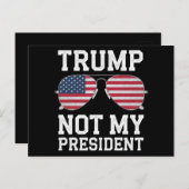 Carte Postale Trump, pas mon président contre Trump (Devant / Derrière)