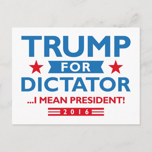 Carte Postale Trump Pour Dictateur (Devant)