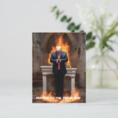 Carte Postale Trump prie dans une église (Debout devant)